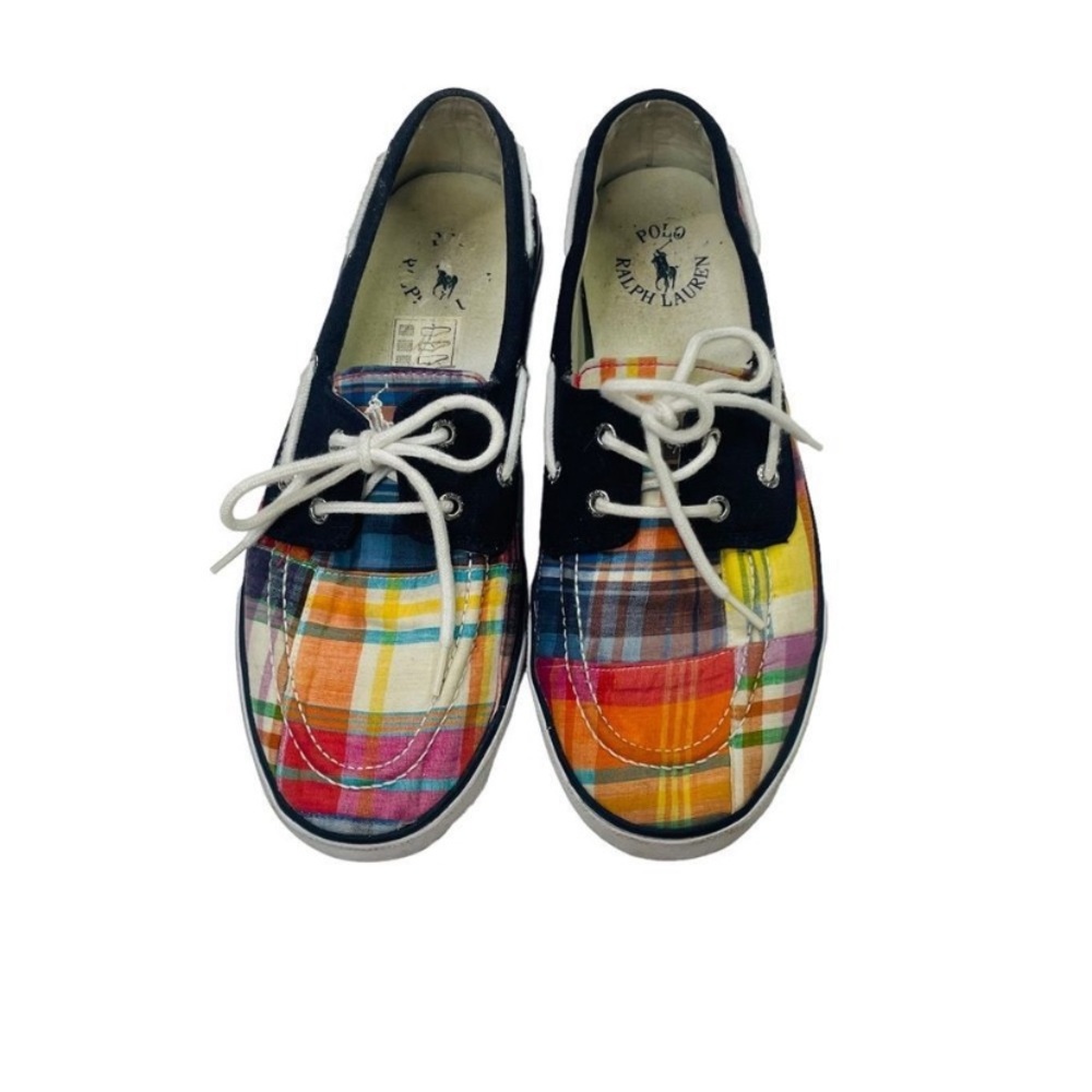 Ralph Lauren Polo Boat shoe/ Plaid sneakers ⛵️